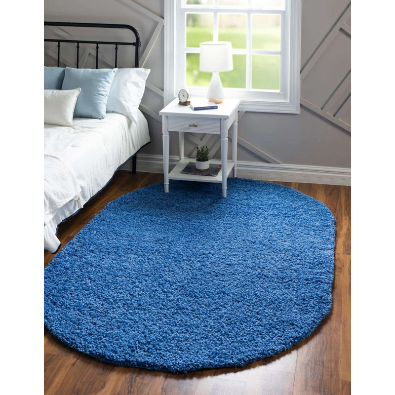 Tapis ovale rayé scintillant