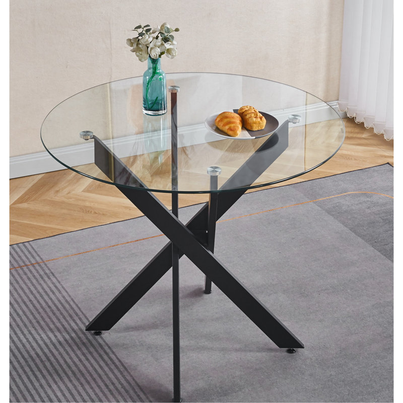 Table de salle à manger Absecon, Noir