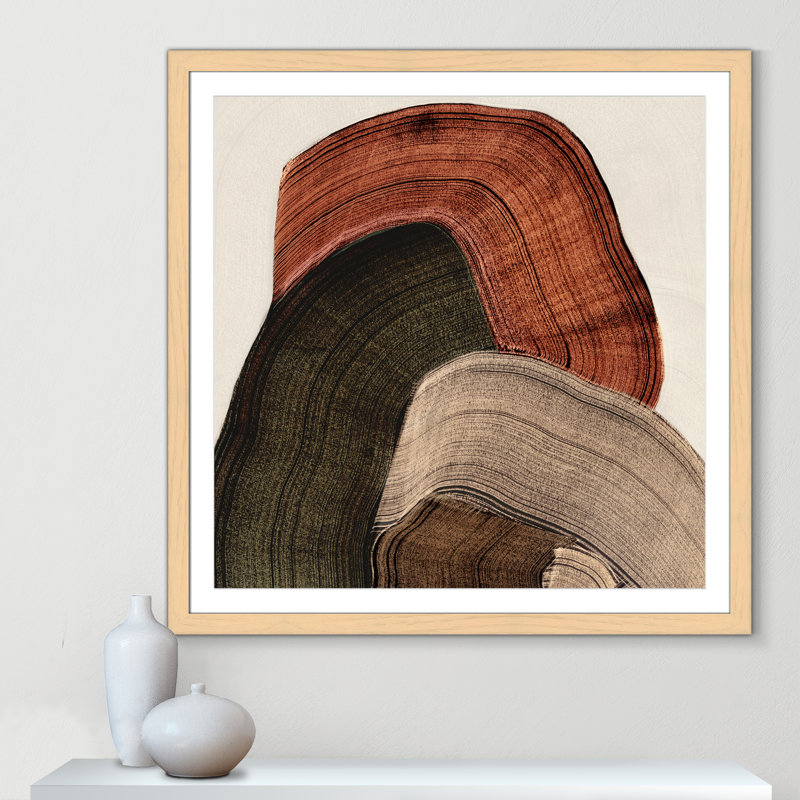 «Folded Earth I» par Casa Fine Arts, Imprimé mat, 42.5'' W x 42.5'' H, Naturel