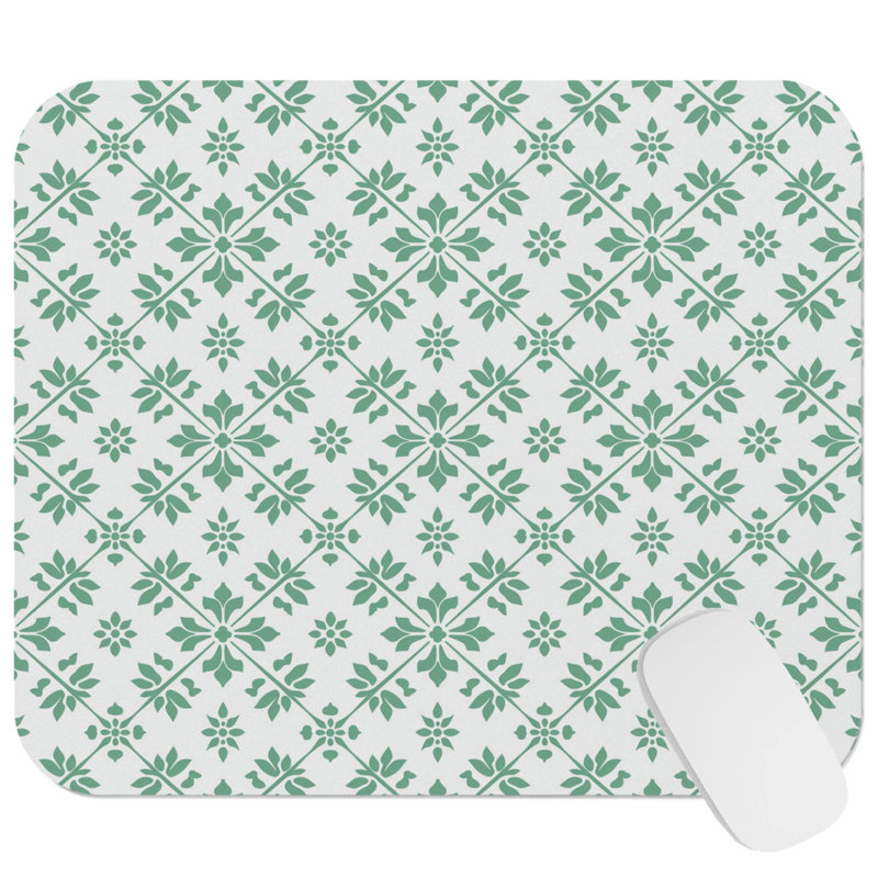 Abstract Mint Pattern V Patterns Modern Gaming Cute Office Laptop Desk Pad Gift Mat Square Rectangle Non-Slip Mousepad