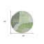 Tapis d'intérieur rond lavable abstrait vert olive et vert fougère 8 pi HomeRoots