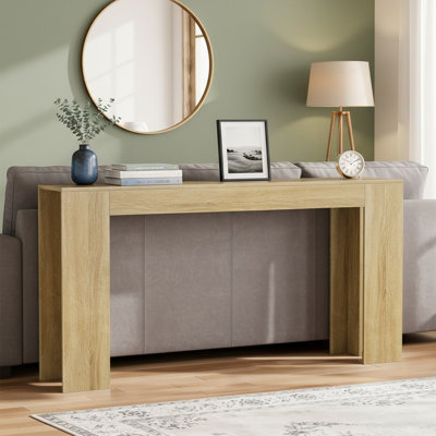63" Extra Long Farmhouse Console Table For Entryway