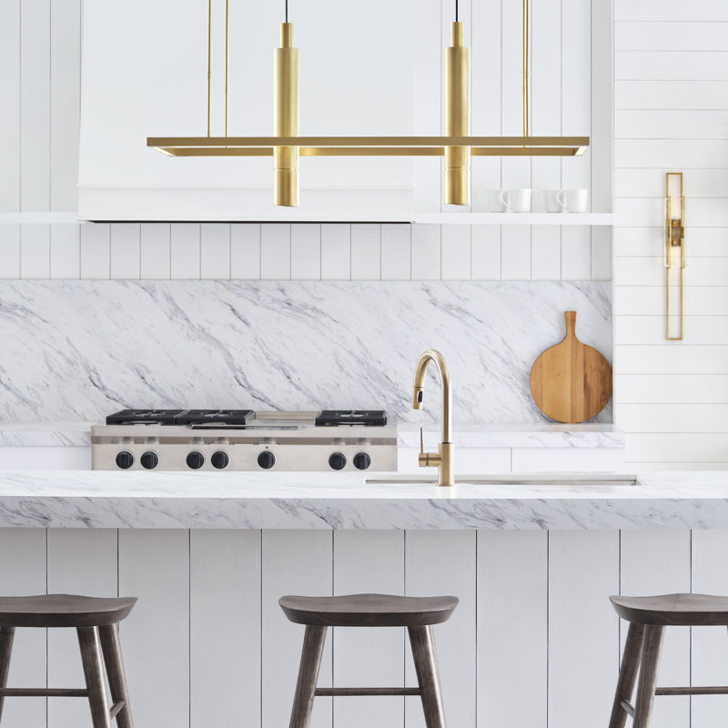 Halo 1 - Light LED Pendant, Natural Brass