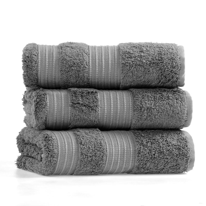 Antibacterial Bath Towel - 60% Cotton / 40% Bamboo, 29.5 x 55.1 inches | 685 g/m² Ultra-Soft, Absorbent & Quick-Drying | Machine Washable, Anthracite Color | Perfect for Home, Spa, and Travel Use