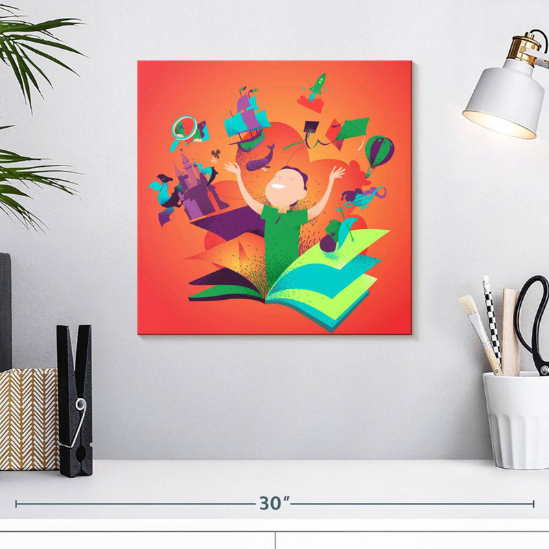 Imagination d'un livre, H 16 po x l 16 po