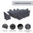 Kilgore 8-Person Outdoor Patio Dining Set Covers For Tempo Chairs And Table, Water-Repellent UV-Resistant Polyester With Tie-Downs