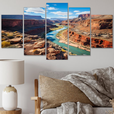 USA Grand Canyon Majesty - impression sur toile de paysages - 5 panneaux