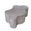 Table basse 39,5 po en acier inoxydable de luxe, table de cocktail stable en forme de couronne polyvalente