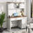 Farmhouse 47" Executive Desk, Computer Desk With Drawers And Storage Cabinet-653345867