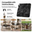 Plateau de table rond en pierre frittée noire brillante – Plateau de remplacement à monter soi-même pour salle à manger familiale, cuisine, location, rénovation de maison, patio, camping et bricolage extérieur