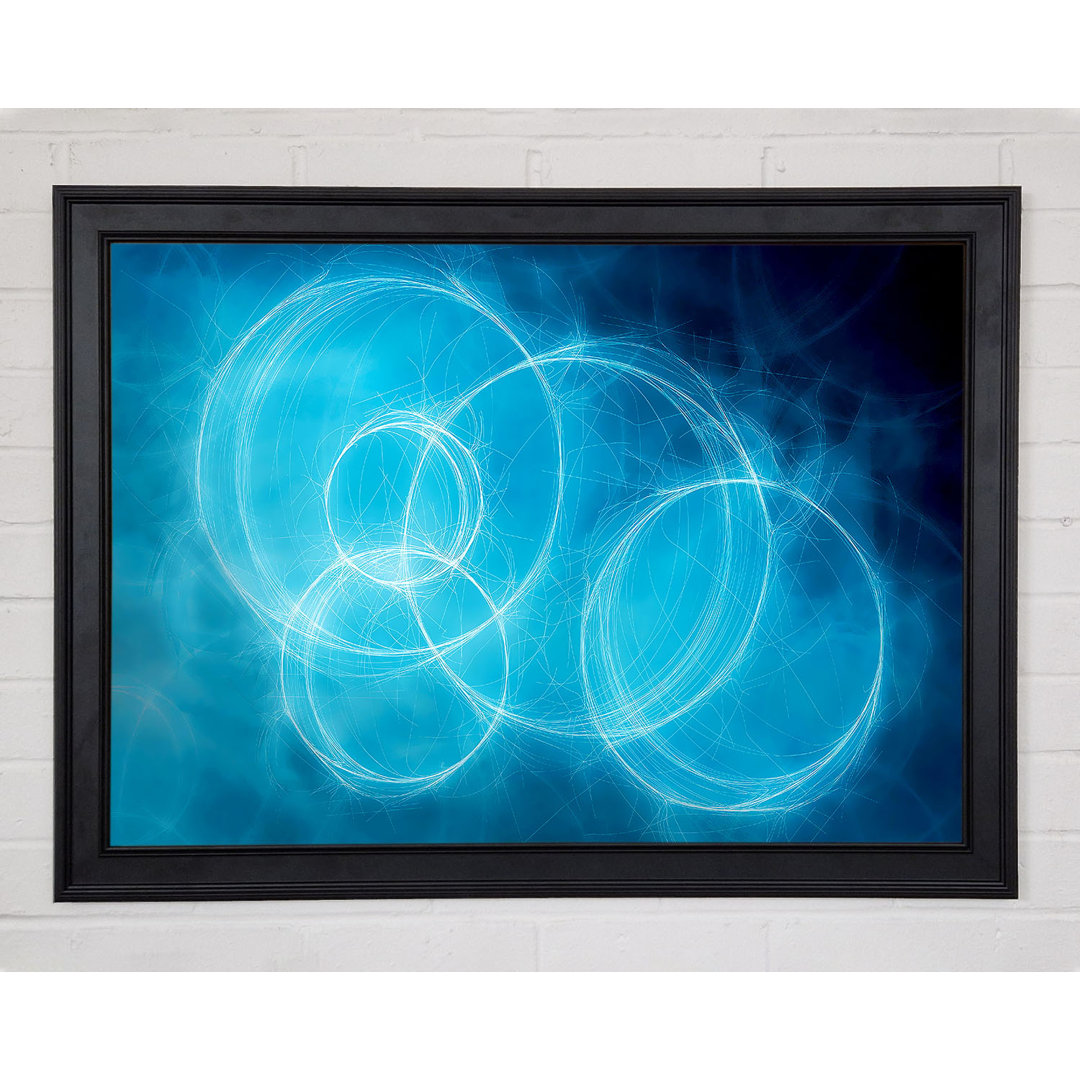 Gerahmtes Wandbild Blue Circular Elusion