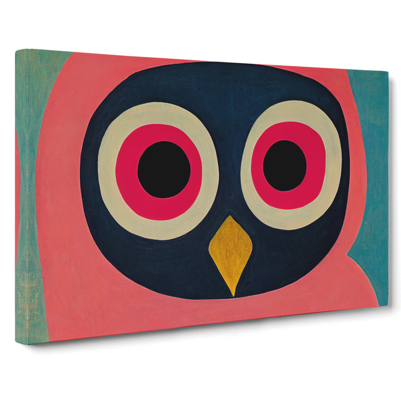 Bold Abstract Owl Vol.2 - Wrapped Canvas, 50cm H x 76cm W x 3cm D