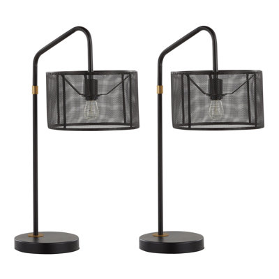 Mod Mesh 27" Metal Task Lamp with USB - Set of 2