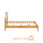  Structure de lit en bois massif Gem avec tête de lit et rotin naturel, capacité de 1000 lb-215844456-215844462