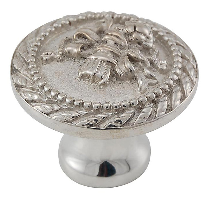 Sforza Mushroom Knob, Polished Nickel