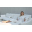 Canapé modulaire rembourré avec repose-pieds-110374990-110374991