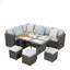 Ensemble de canapé modulaire d'extérieur en osier 7 pièces 7 pièces-1948267570-1948267572