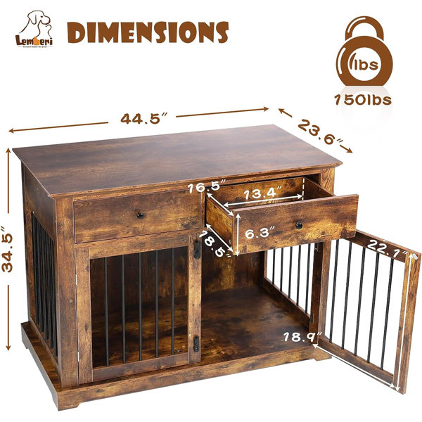 Archie & Oscar™ Cranbrook Dog Crate Furniture With Drawers & Reviews ...