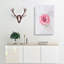 Lone Pink Rose Abstract - Wrapped Canvas-56667753
