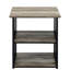 Élégante table de chevet en chêne antique et noir avec table de chevet pratique: pour un intérieur