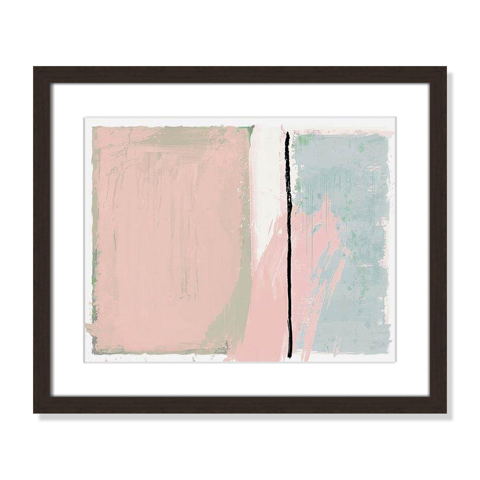 Pastel Opulance Print, 16" H x 19" W x 1.25" D, Walnut Box Picture Framed, White