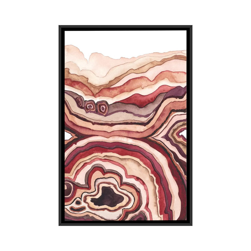 « quartz lore iii », reproduction sur toile, H 26 po x l 18 po x P 1,5 po, Toile avec cadre noir, Pas de tapis