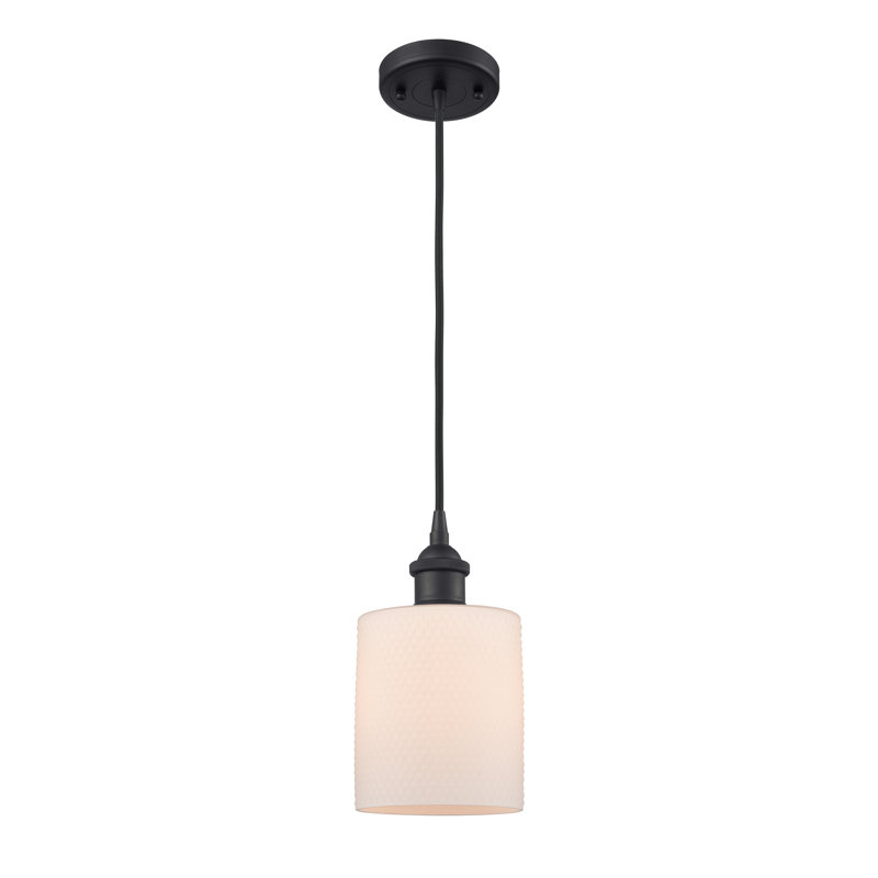 Willamette 1 - Light Single Pendant, No Bulb Included, Matte White, Matte Black