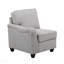 Canapé modulaire et repose-pieds en lin gris clair 125 po 8 pièces 125 po