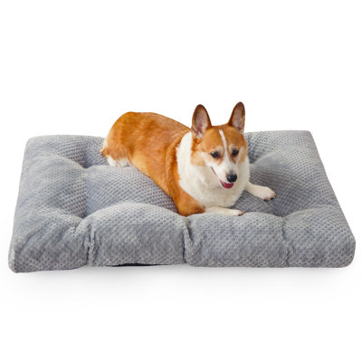Deluxe Washable Dog Beds Crate Pad for Medium/Large Dogs,  Ultra Soft & Anti-Slip Dog Beds for Dog Cages, 6.5" Extra-Thick