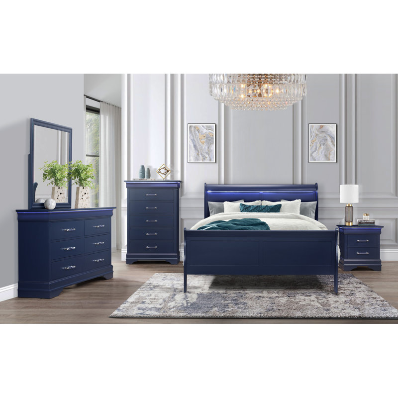 ENSEMBLE DE GRANDE CHAMBRE BLEUE CHARLSTON
