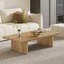 Table basse rectangulaire en bois de 47 po, placage en chêne rétro pour salon, bureau personnel, appartement-722760421-722760426