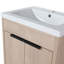 Meuble-lavabo autoportant avec lavabo en résine blanche