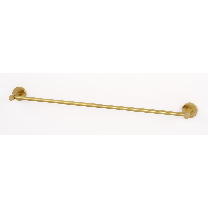 1 Wall Mounted Towel Bar, 2" H x 13.63" L x 2.38" D, Satin Brass