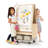 Benarita Wooden Kids Easel with Wheels and Storage, Height Adjustable-94941823