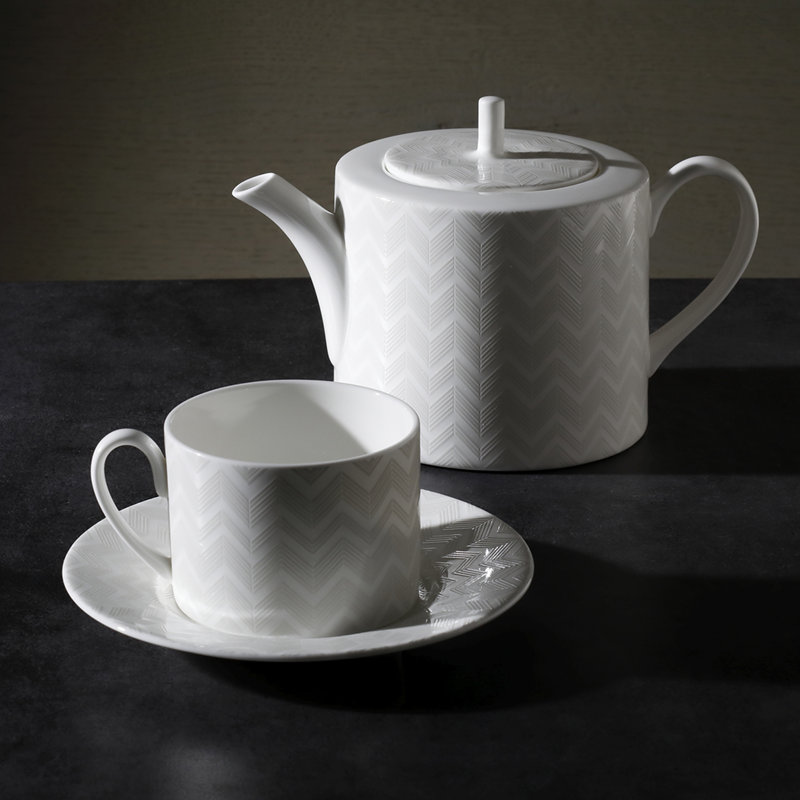 Zig Zag China Teapot