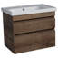Ensemble de meuble-lavabo mural simple 39,6 po avec plateau en céramique avec miroir Jaisy
