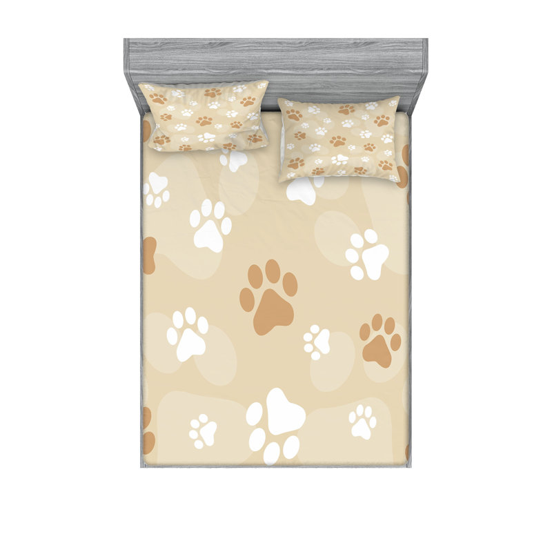 Ensemble de draps et taies décoratives Ambesonne Earth Tones, beige caramel pâle