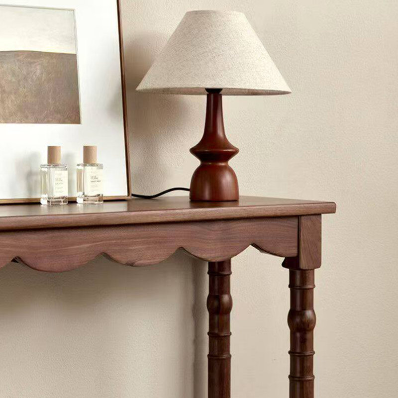 Console en bois massif de style français, H 34,6 po x l 55 po x P 13,7 po