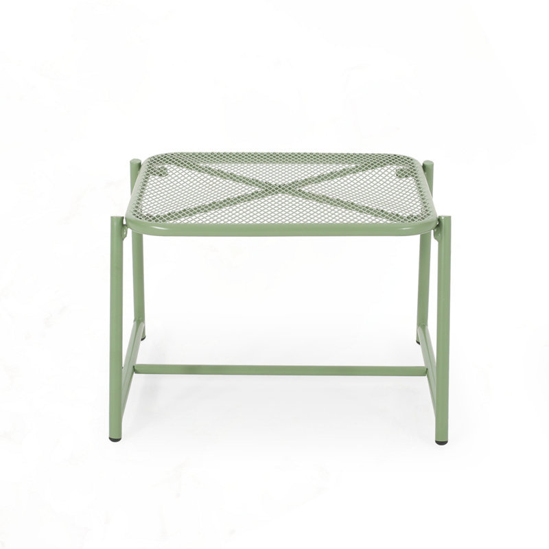 Table d'appoint d'extérieur pour patio, Vert, H 13,25 po x l 18 po x P 19,5 po