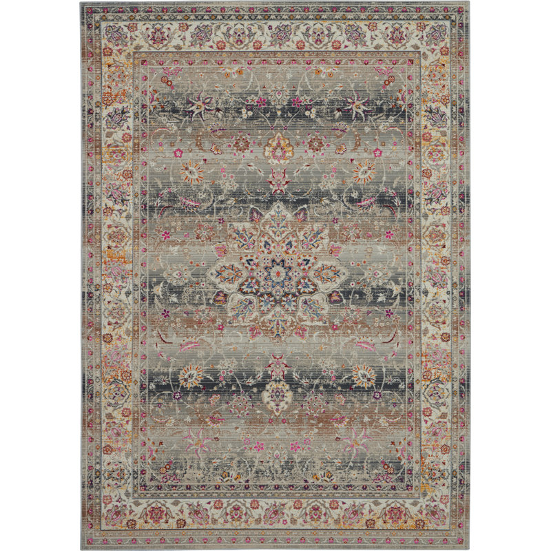 Tapis gris Karey, Rectangle 4 pi x 6 pi