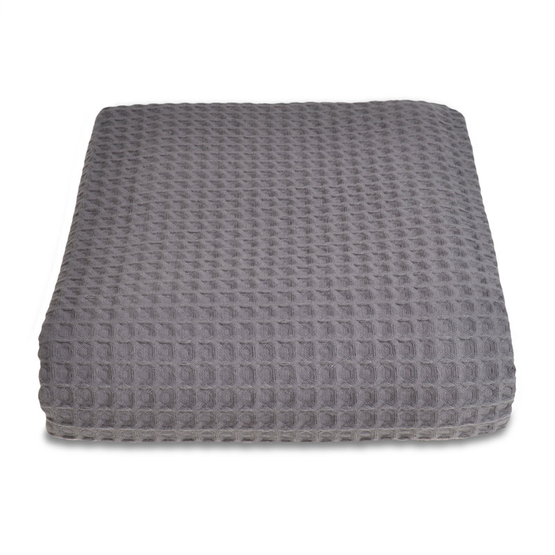 Hotel Waffle Blanket Bedspread, Graphite, 225 x 250cm Bedspread