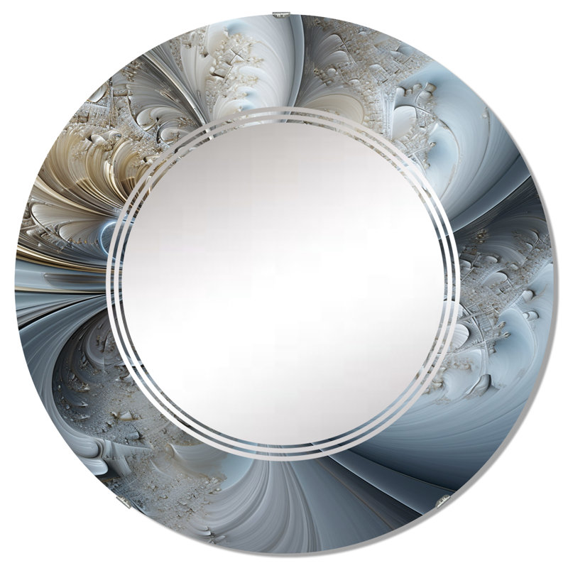 Monimus - Miroir mural moderne rond, 32 po x 32 po