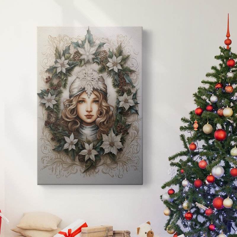 Art des Fêtes de Noël - Toile tendue avec châssis DCXCII, H 27 po x l 18 po