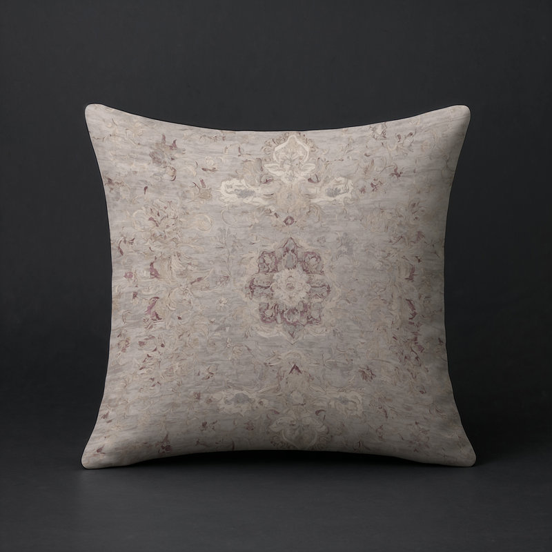 Coussin décoratif intérieur et extérieur Modern, Gris / taupe oriental, Carré 18 po