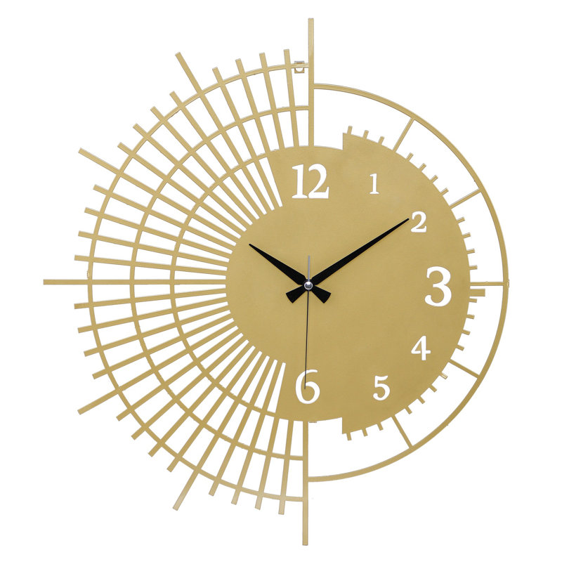 Amarmula Metal Wall Clock, Gold