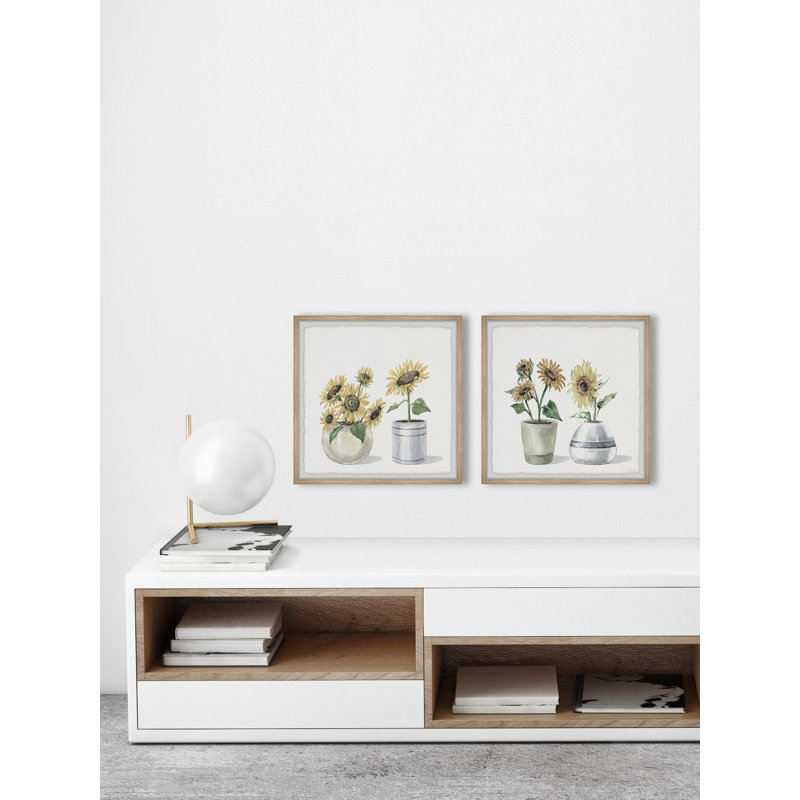 Ensemble de 2 peintures encadrées