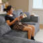 Canapé modulaire en forme de L 109 po avec assise profonde et méridienne gauche 109 po-1720795643