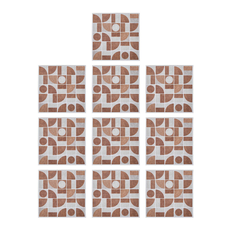 30cm W x 30cm L PET + PU Peel and Stick Field Tile