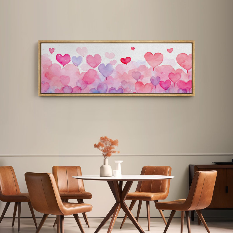 Vibrant Wildflower, délicates fleurs sauvages, silhouette botanique encadrée sur toile, H 20 po x l 60 po, Naturel