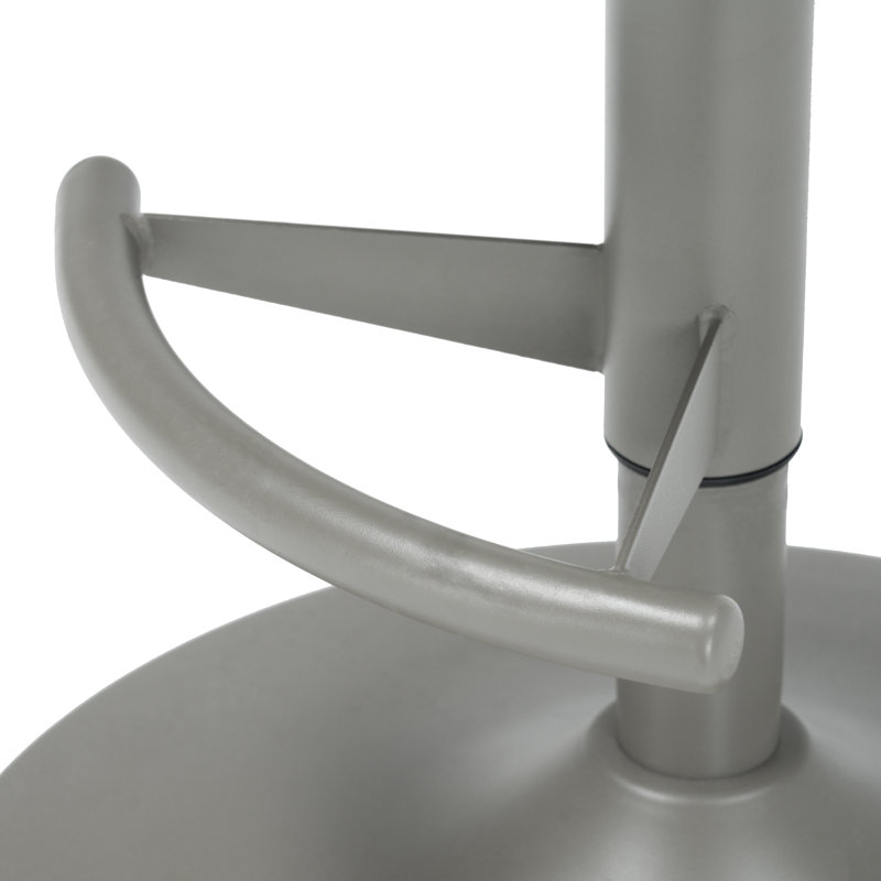 Ehrenfried Outdoor Swivel Bar Stool, Gray